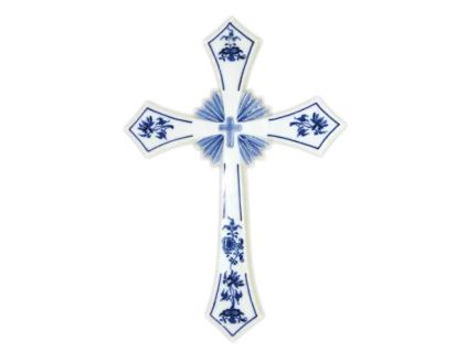Svatý kříž, 306 x 213 mm, cibulák, Český porcelán
