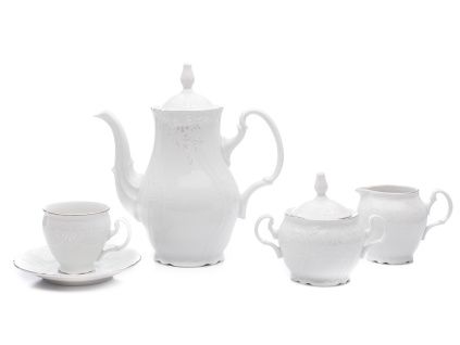 Bernadotte, kávová souprava, mráz, porcelán Thun