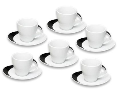 Loos, sada šálků s podšálkem, 150 ml, Uno, Thun, 6 ks