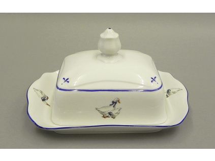 Máslenka 250 g, český porcelán, Mary-Anne, husy, Leander