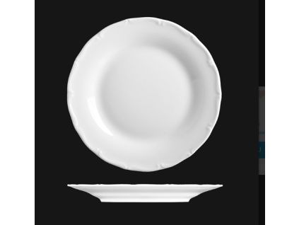 Talíř mělký 25 cm, bílý porcelán, Verona, G. Benedikt
