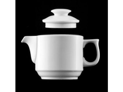 Konvice čajová 1,3 l, bílý porcelán, Praha, G. Benedikt