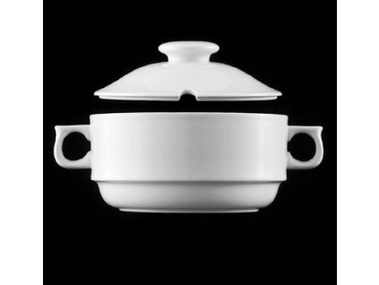 Mísa polévková 1,8 l, bílý porcelán, Praha, G. Benedikt
