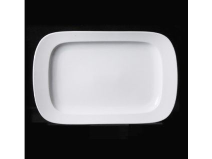 Podnos 36x24 cm, bílý porcelán, Praha, G. Benedikt