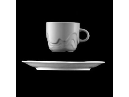 Šálek s podšálkem 240 ml, bílý porcelán, Melodie, G. Benedikt