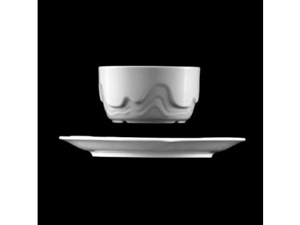 Miska s podšálkem 320 ml, bílý porcelán, Melodie, G. Benedikt