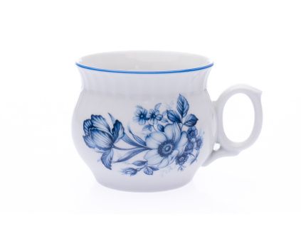 Hrnek Darume, 0,29 l, Český porcelán Dubí, modrá kytka