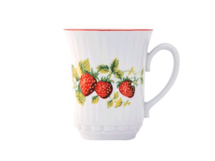 Hrnek Derby 0,25 l, Český porcelán Dubí, jahody