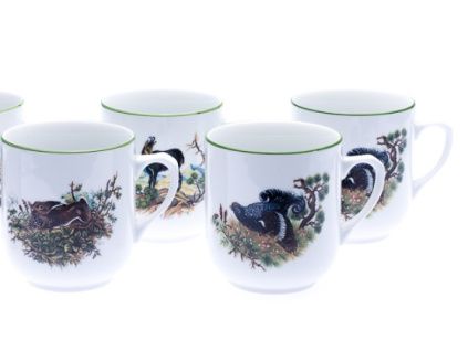 Sada hrnků s motivem lesní zvěře, 0,3 l, Český porcelán Dubí, 4 ks