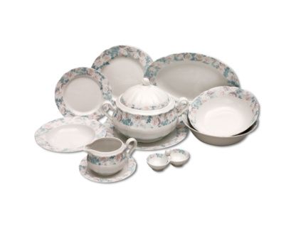 Rose, jídelní porcelánová souprava, růžičky, Thun, 25 d.