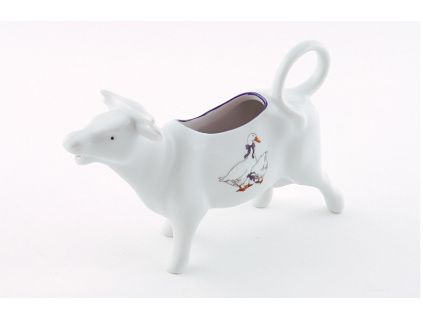 Mlékovka kravička, 0,07 husy, český porcelán, Leander