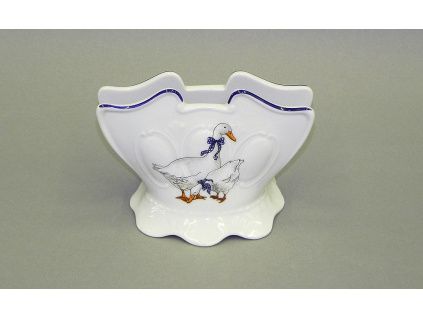 Stojánek na ubrousky, husy, český porcelán, Leander