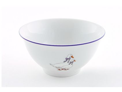 Piál velký 12 cm, husy, český porcelán, Leander