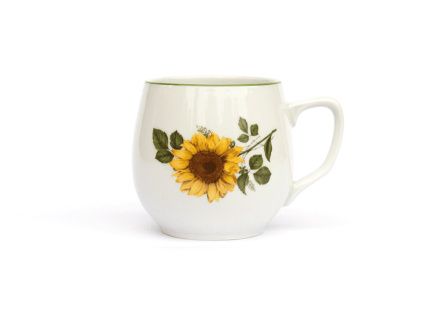 Hrnek Baňák, 300 ml, Český porcelán Dubí, slunečnice