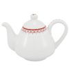 Konvice kávová/ čajová, 1,20 l, český porcelán, HyggeLine, červená, Leander