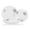 Talířová sada, fialky, Český porcelán Dubí