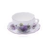 Fialky, šálek a podšálek B+B, 0,21 l, Český porcelán Dubí