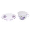 Fialky, šálek a podšálek B+B, 0,21 l, Český porcelán Dubí.