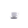 Šálek a podšálek na espresso, český porcelán, 110 ml, Opal, bílý, Thun