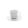 Šálek s podšálkem na kávu, český porcelán, Loos, 150 ml, bílý, Thun 1794