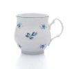 Hrnek Jonáš, český porcelán, Bernadotte, 310 ml, modré růžičky, Thun