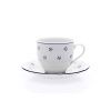 Šálek s podšálkem na kávu, český porcelán, Verona, 250 ml, modrá valbella, G. Benedikt