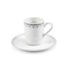 Šálek s podšálkem na espresso, 0,09 l, HyggeLine, šedá, Leander, český porcelán