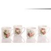 Karel, sada hrnků, 0,27 l, Český porcelán Dubí, květiny, 4 ks