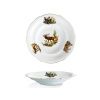 talíř hluboký, motiv s jelenem, český porcelán, Leander, 24 cm