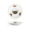 talíř mělký, myslivecký motiv, český porcelán, Leander, 25 cm