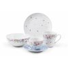 Snídaňová souprava, český porcelán, RoseLine, kvítky, Leander, 5 d., var. 1