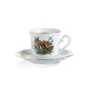 porcelánový šálek s podšálkem, myslivecký a lovecký porcelán, liška, 200 ml