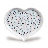 Talíř ve tvaru srdce, český porcelán, kapky, 21 cm, Thun