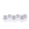 Sada šálků s podšálky, 90 ml, bílý porcelán, Lea, Thun, 6 ks