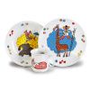 Klauni, dětská souprava, český porcelán, Thun, 3 ks