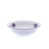 Mísa kompotová vysoká, 23 cm, fialky, Český porcelán