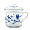 Hrnek Český s 1 uchem s víkem bez výřezu  3,0 l,  cibulák, Český porcelán