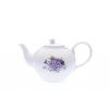 Konvice čajová se sítkem, 1,20 l, fialky, Český porcelán