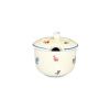Cukřenka s víčkem 0,20 l,  rakouská házenka, slonová kost, Český porcelán
