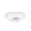 Miska srdce, 16 x 15,5 cm, fialky, Český porcelán