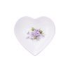 Miska srdce, 16 x 15,5 cm, fialky, Český porcelán