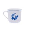 Hrnek Vařák, 0,65 l, kobaltové třešně s modrou linkou, Český porcelán.