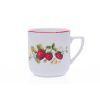 Hrnek Pětka, 400 ml, Český porcelán, jahody, červený proužek