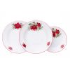 Talířová souprava, Poinsettia, Český porcelán Dubí, 18 d.