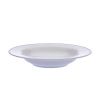 Extra hluboký talíř, 330 ml, český porcelán, bílá krajka, modrý lem, Thun
