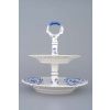 Etažér 2-dílný - talíře prolamované  18+24 cm,  cibulák, Český porcelán