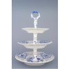 Etažér 3-dílný - talíře prolamované  18+24+27 cm,  cibulák, Český porcelán
