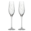 Sklenice na sekt, Celebration, 210 ml, srdíčko, Crystal Elements, 2 ks