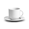 Šálek s podšálkem, bílý porcelán, 270 ml, Onyx, Thun