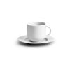 Šálek s podšálkem, bílý porcelán, 100 ml, Onyx, Thun